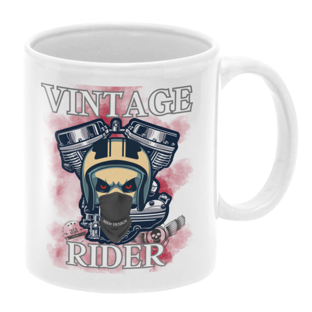 Vintage Rider Keramik Tasse